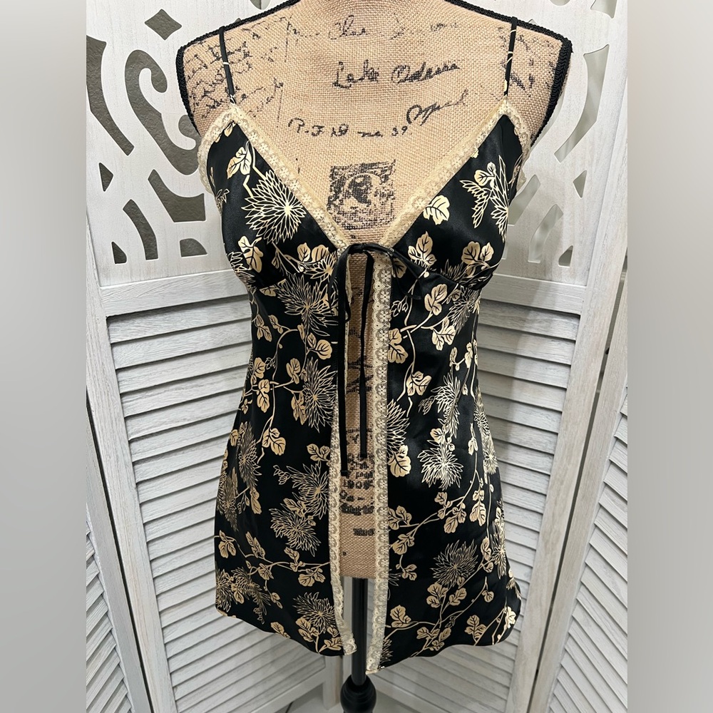 Vintage Y2K Black Floral Mini Teddy by Victoria Secrets